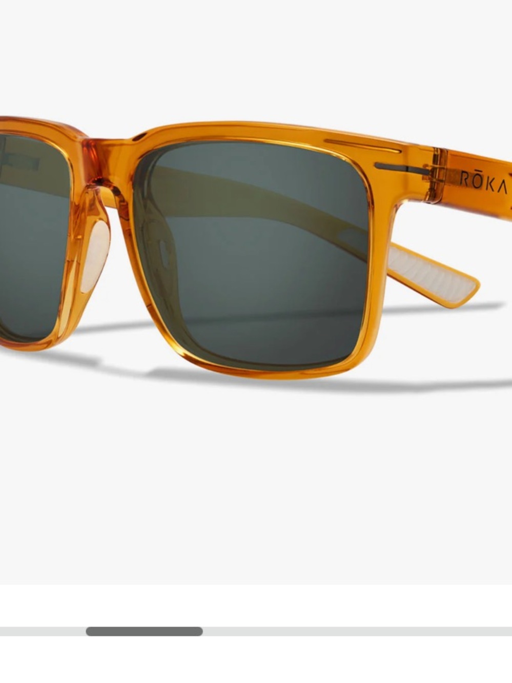 Roka Amber Frame Polarized Sunglasses - Amber/Black - Picture 3 of 6